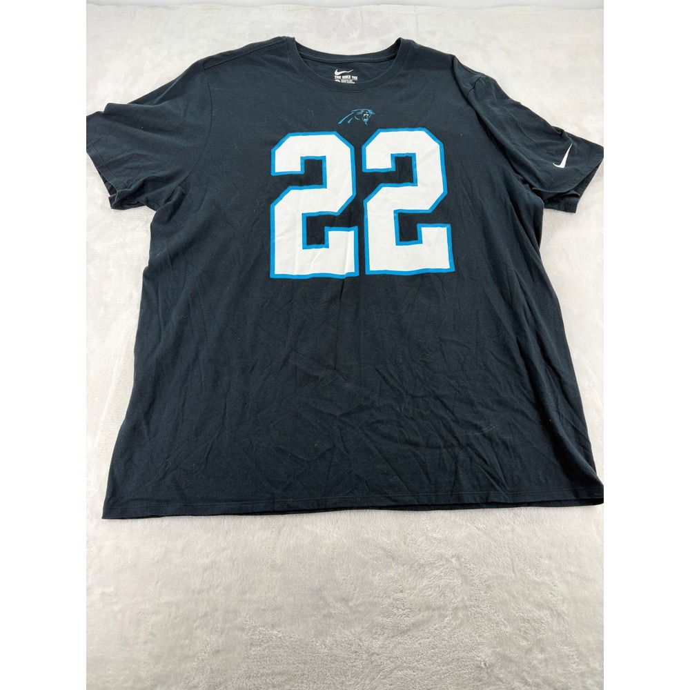 Nike Carolina Panthers XXL Christian McCaffrey 22 Player T-Shirt Black NFL - Picture 2 of 6